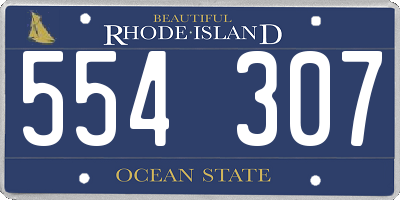 RI license plate 554307