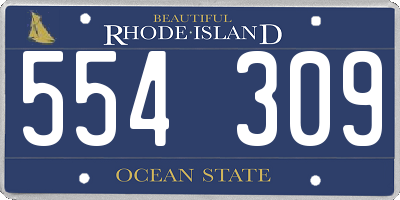 RI license plate 554309