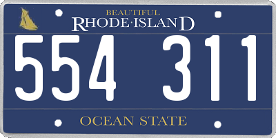 RI license plate 554311