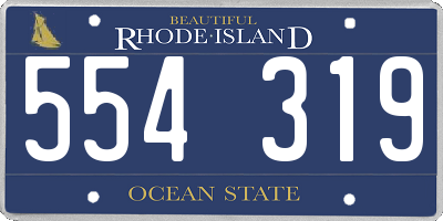 RI license plate 554319