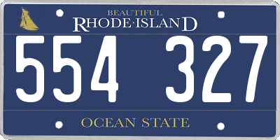 RI license plate 554327
