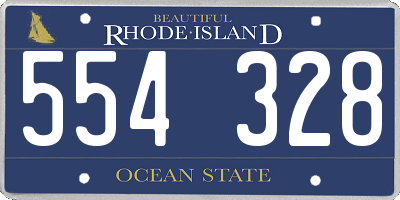 RI license plate 554328