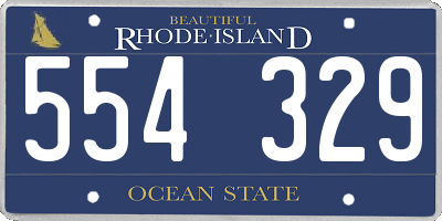 RI license plate 554329