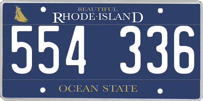RI license plate 554336