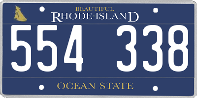 RI license plate 554338