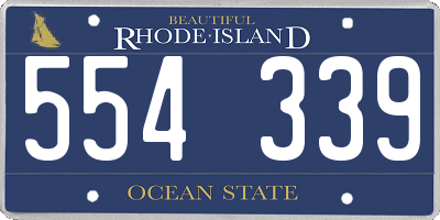 RI license plate 554339