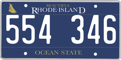 RI license plate 554346