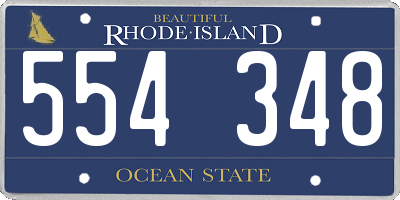 RI license plate 554348
