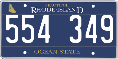 RI license plate 554349