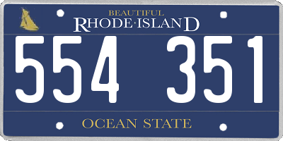 RI license plate 554351