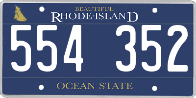 RI license plate 554352