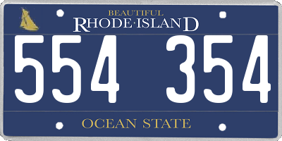 RI license plate 554354
