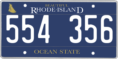 RI license plate 554356