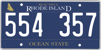 RI license plate 554357