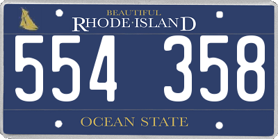 RI license plate 554358
