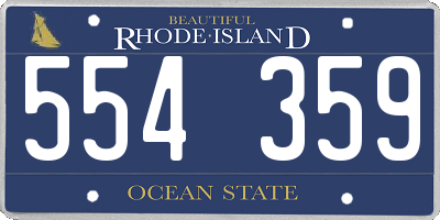 RI license plate 554359