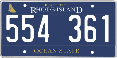 RI license plate 554361