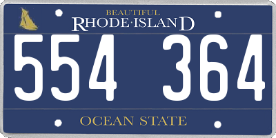 RI license plate 554364