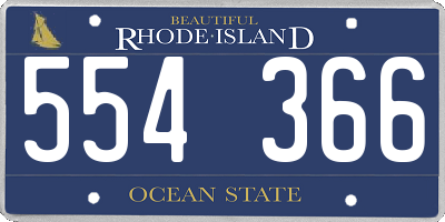 RI license plate 554366