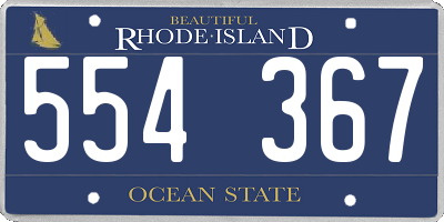 RI license plate 554367