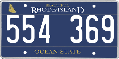 RI license plate 554369