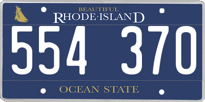 RI license plate 554370