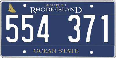 RI license plate 554371