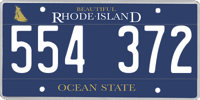 RI license plate 554372