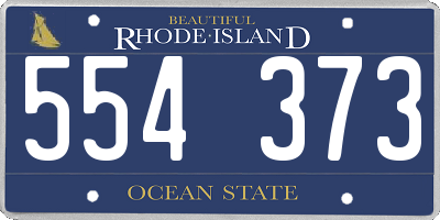 RI license plate 554373