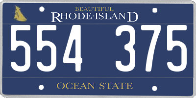 RI license plate 554375