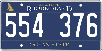 RI license plate 554376