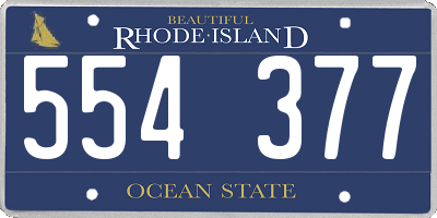 RI license plate 554377