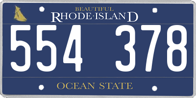 RI license plate 554378