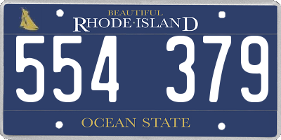 RI license plate 554379