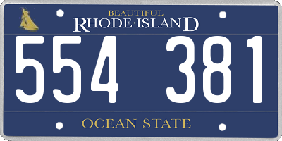 RI license plate 554381