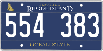 RI license plate 554383