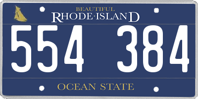 RI license plate 554384