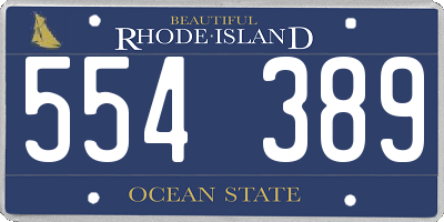 RI license plate 554389