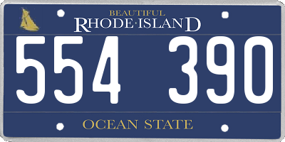 RI license plate 554390