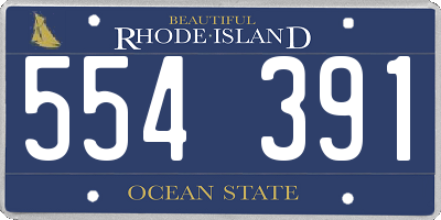RI license plate 554391