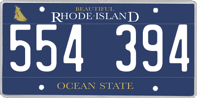 RI license plate 554394