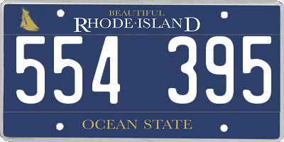 RI license plate 554395