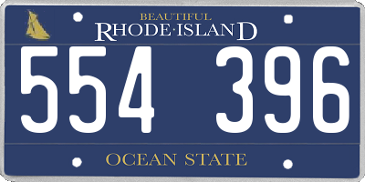 RI license plate 554396
