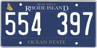 RI license plate 554397