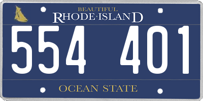 RI license plate 554401