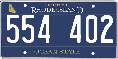 RI license plate 554402