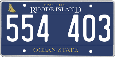 RI license plate 554403