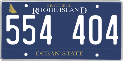 RI license plate 554404
