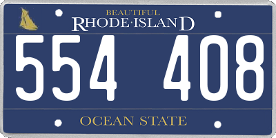 RI license plate 554408