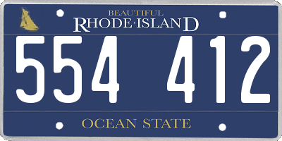 RI license plate 554412